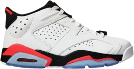 Air Jordan 6 Low White Infrared sneakers, white