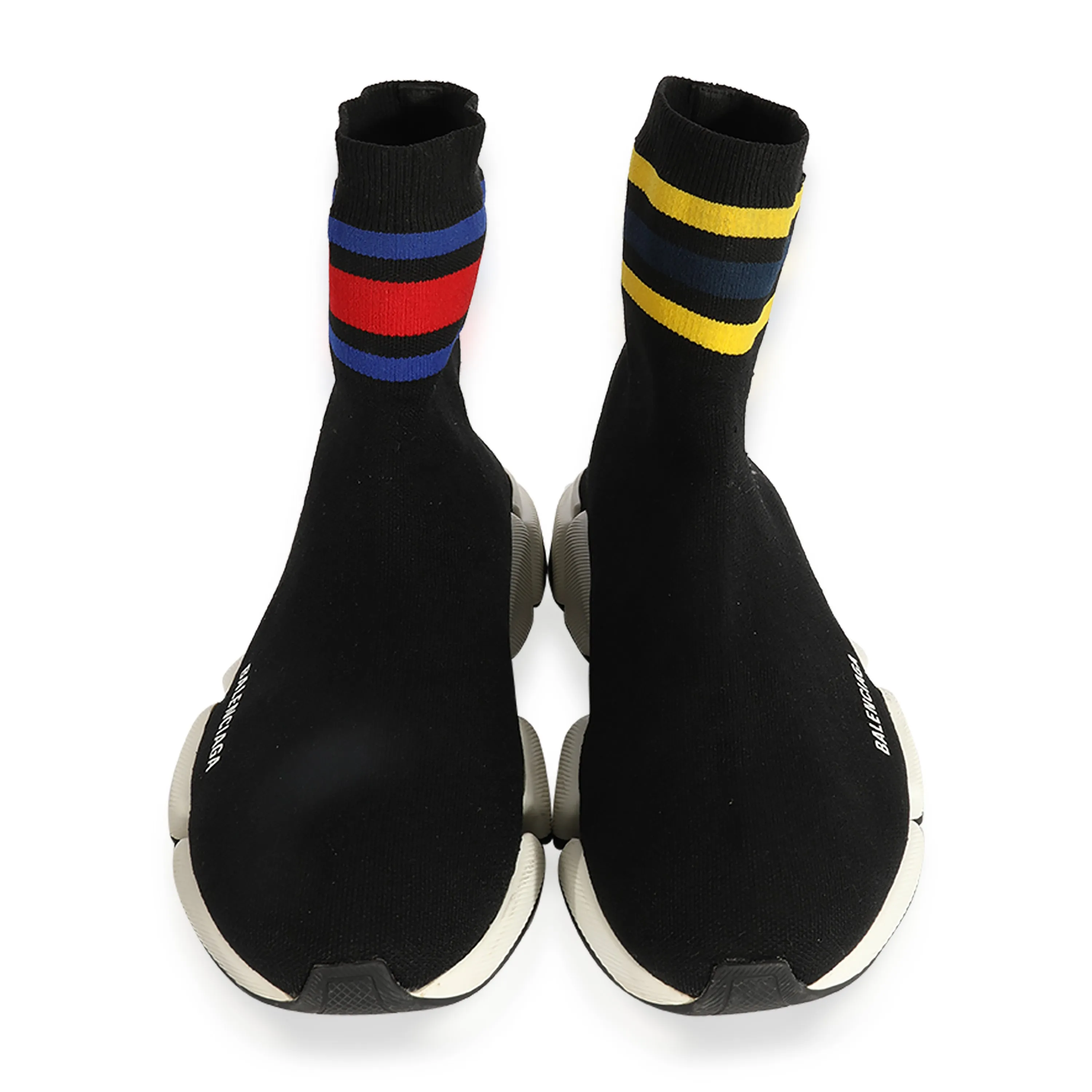 Sleek Black Balenciaga Speed 2.0 Trainer Sneakers – Modern Lightweight Design