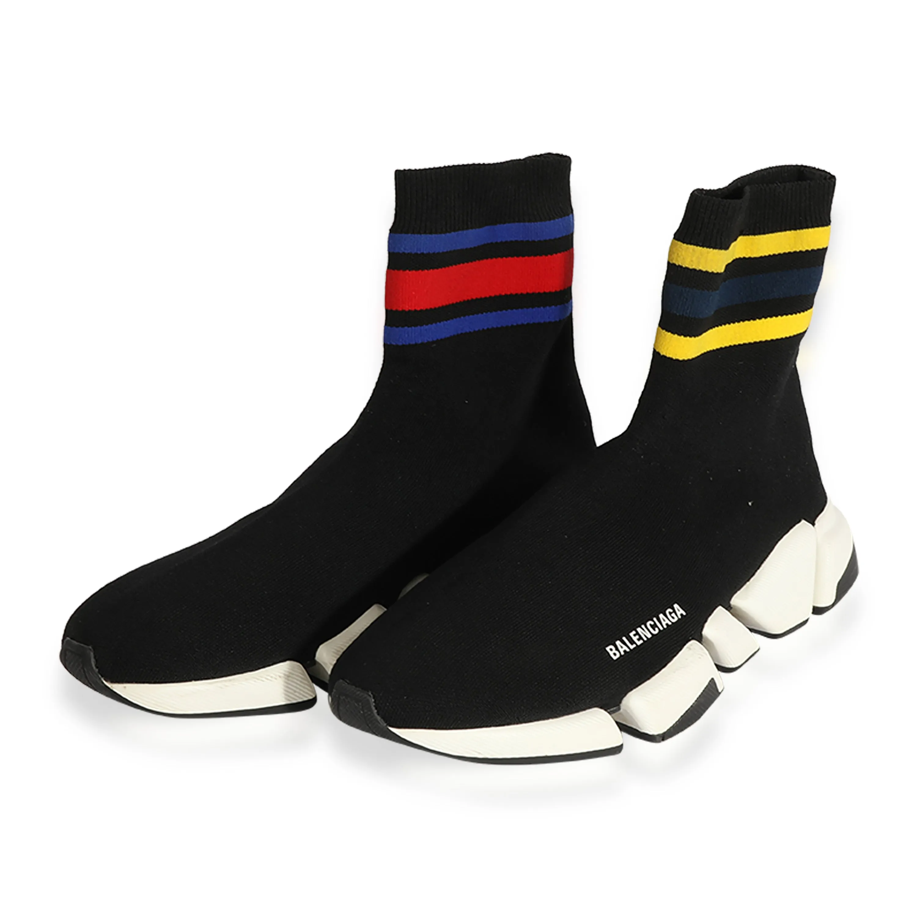 Sleek Black Balenciaga Speed 2.0 Trainer Sneakers – Modern Lightweight Design
