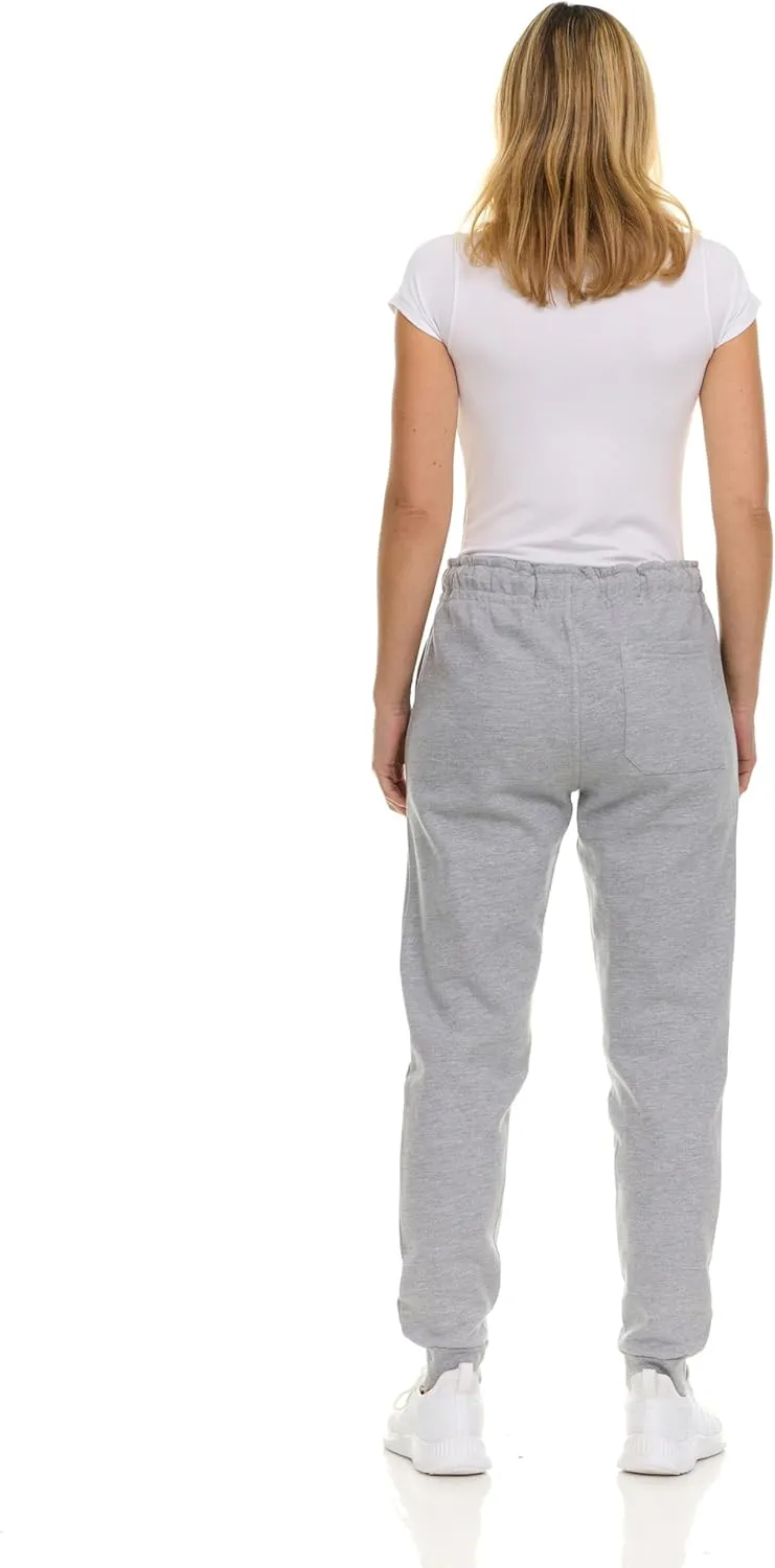 BILLIONHATS 12 Pack Women Jogger Sweatpants, Bulk Comfy Fleece-Lined with Ribbed Cuffs for Charities & Shelter Home Donations