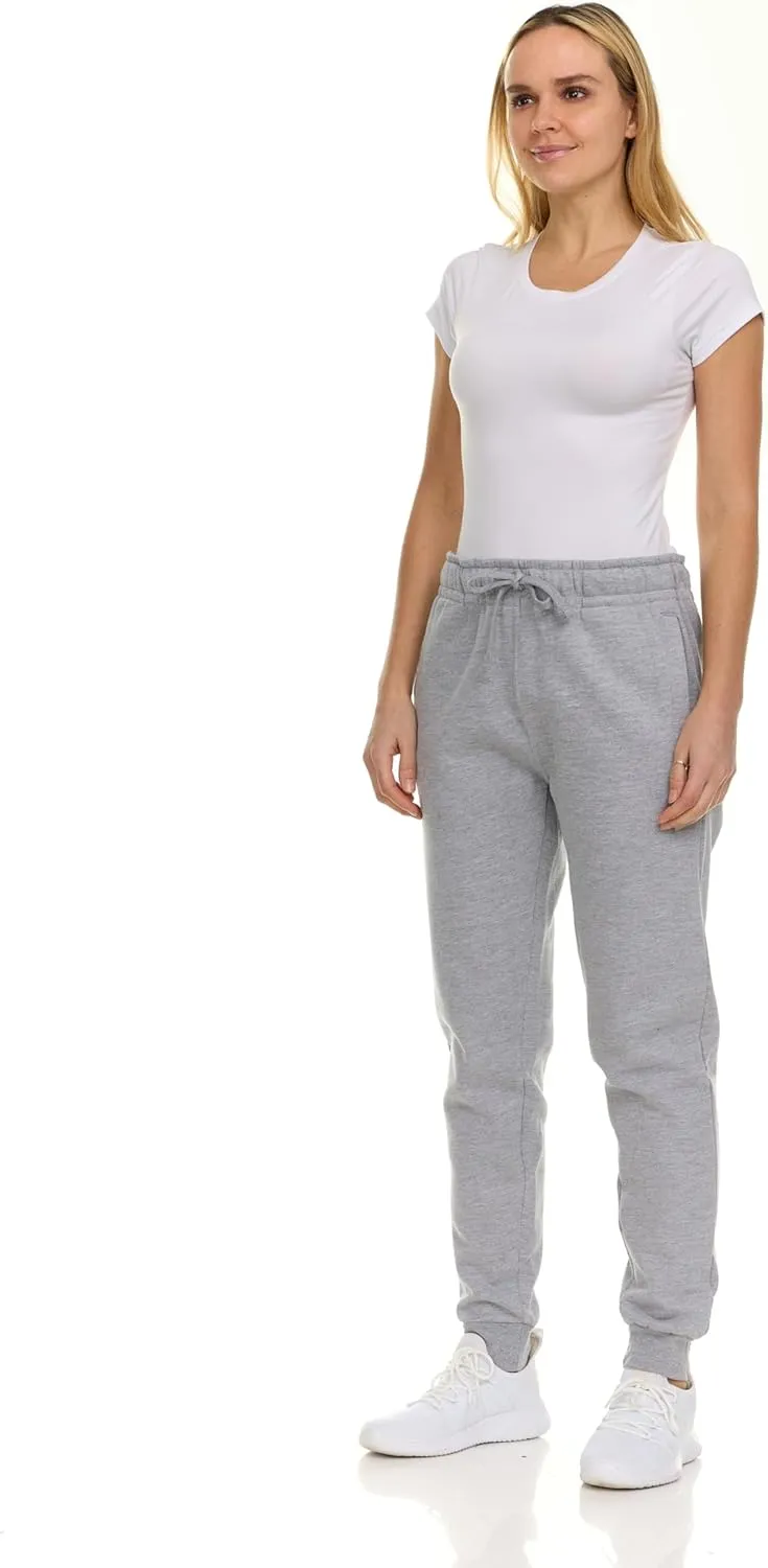 BILLIONHATS 12 Pack Women Jogger Sweatpants, Bulk Comfy Fleece-Lined with Ribbed Cuffs for Charities & Shelter Home Donations