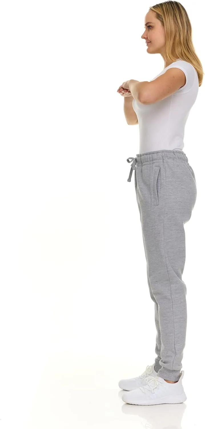 BILLIONHATS 12 Pack Women Jogger Sweatpants, Bulk Comfy Fleece-Lined with Ribbed Cuffs for Charities & Shelter Home Donations
