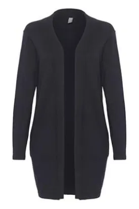 BLACK CARDIGAN WITH SIDE POCKETS