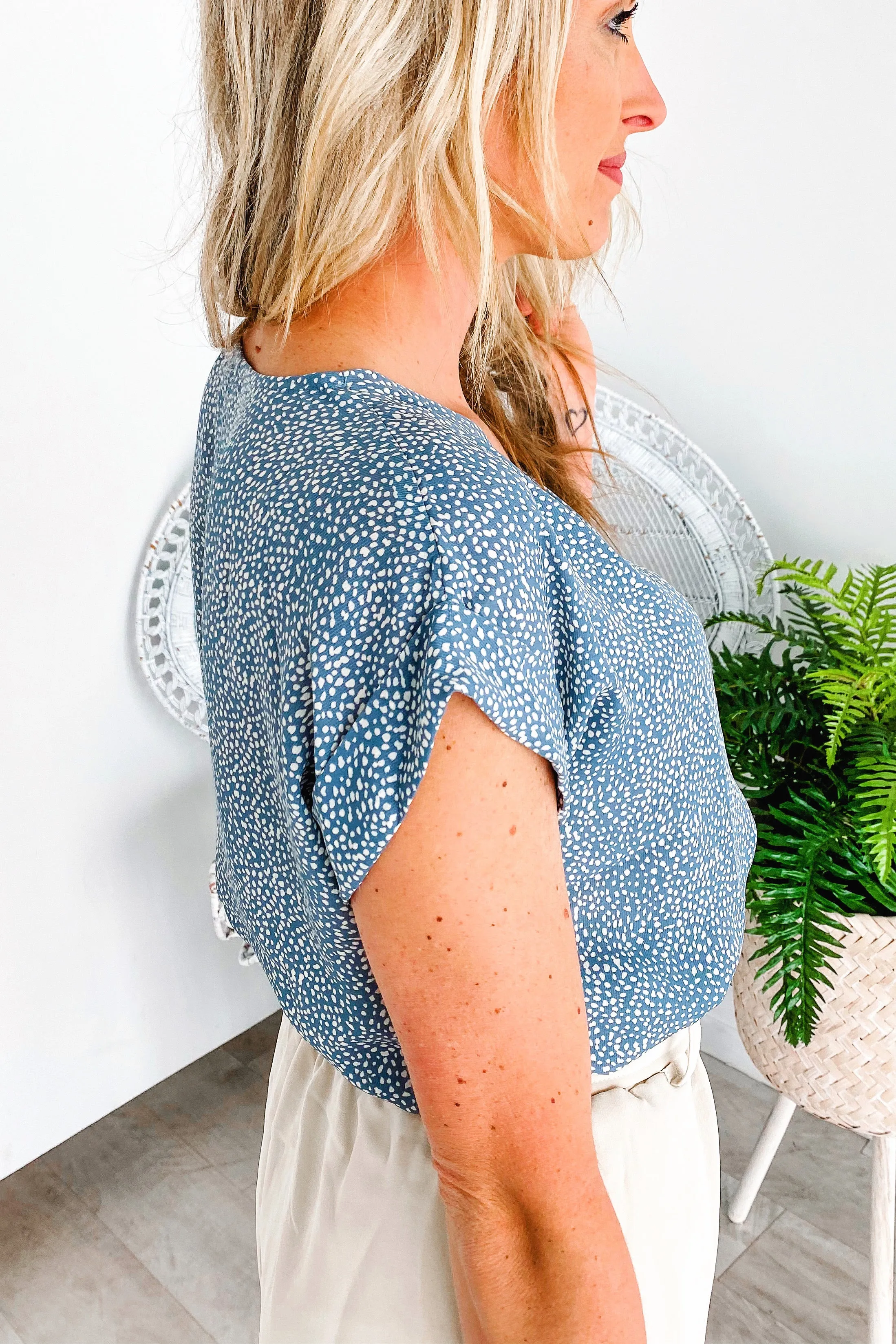 Camryn Spotted Swing Top