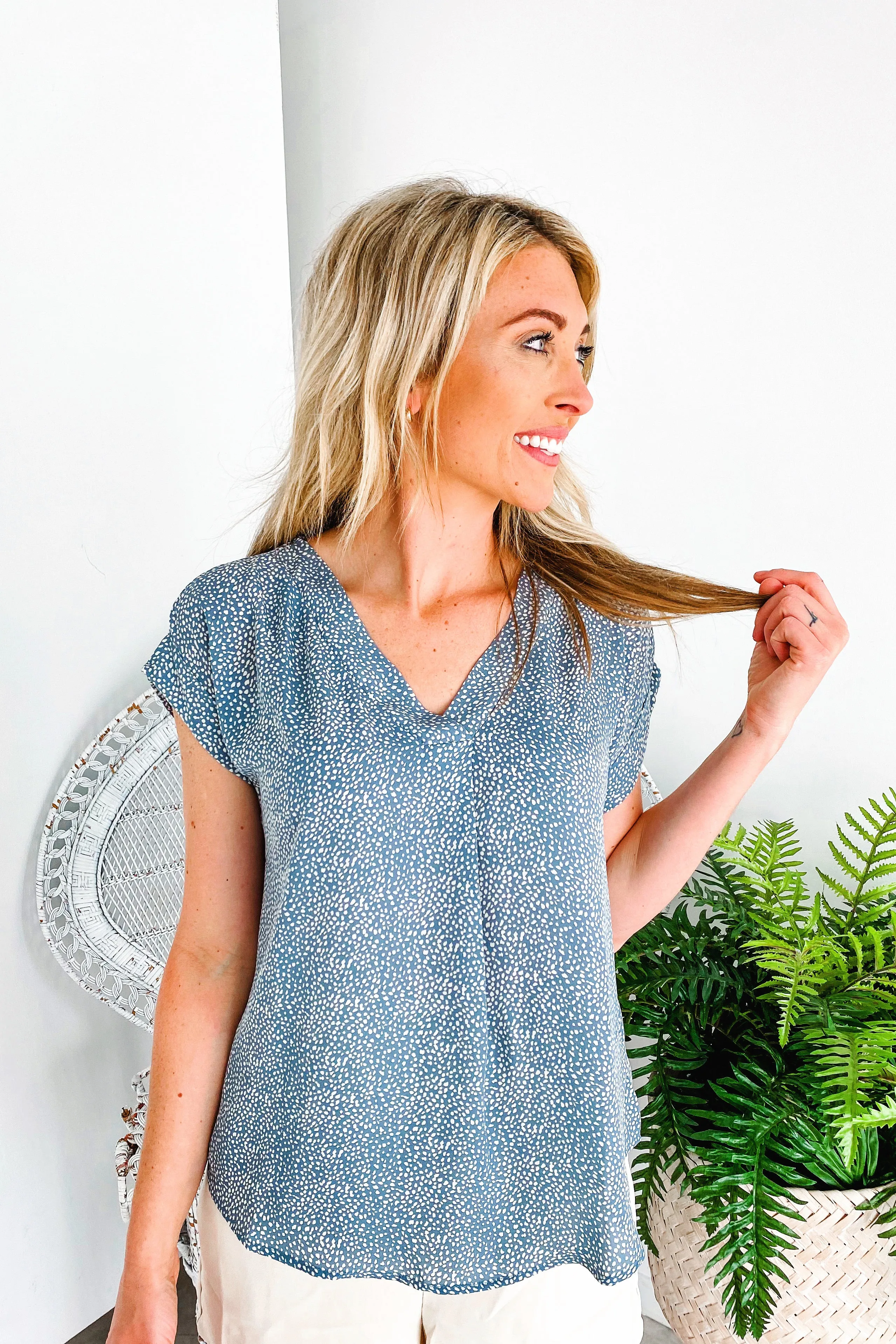 Camryn Spotted Swing Top