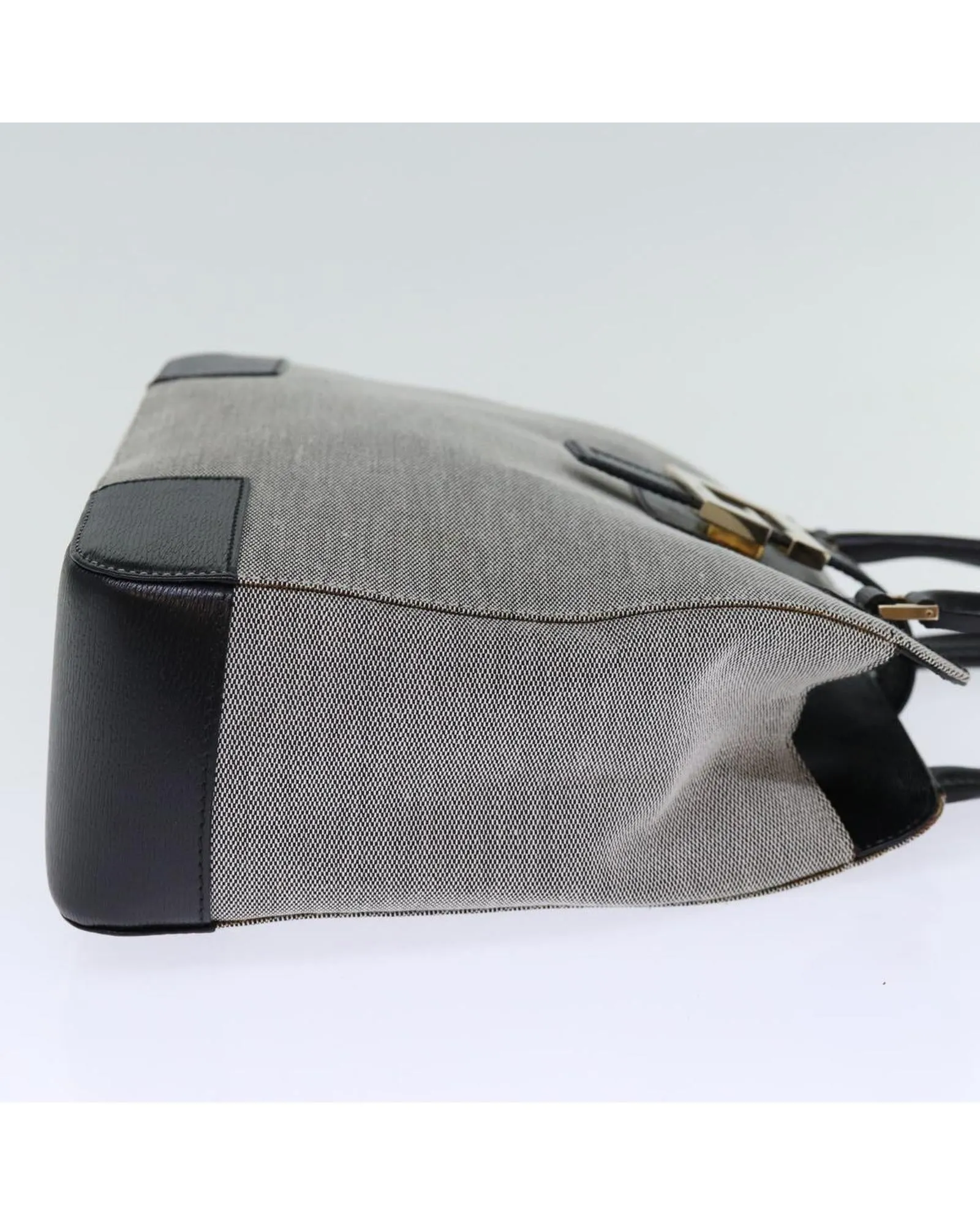 Canvas Gray Hand Bag by Italian Designer