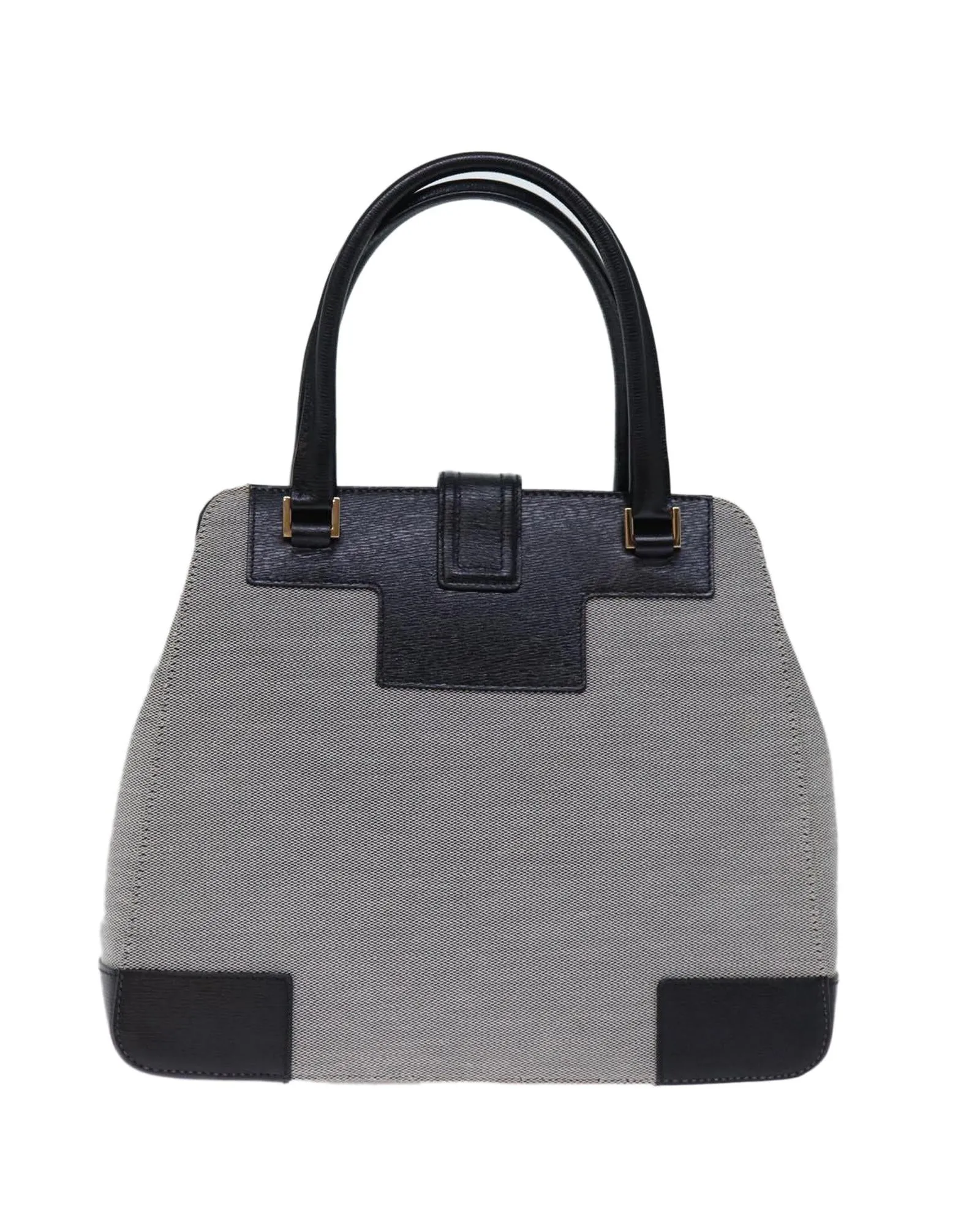 Canvas Gray Hand Bag by Italian Designer