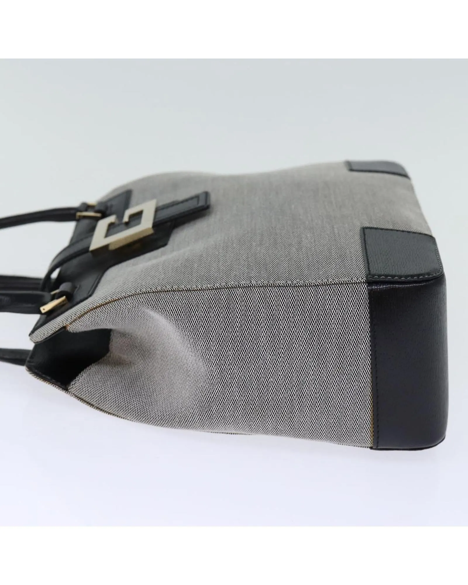 Canvas Gray Hand Bag by Italian Designer