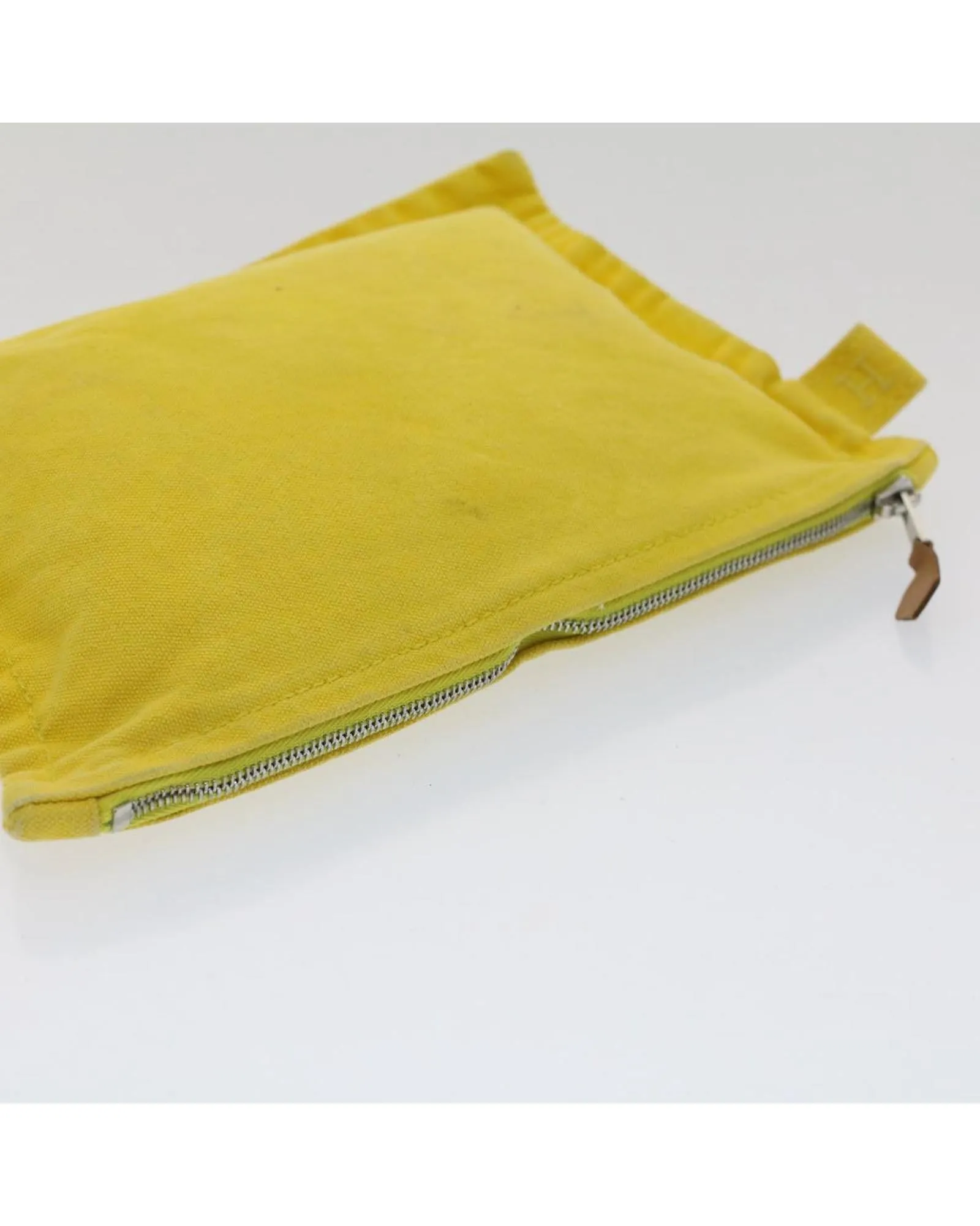 Canvas Yellow Gray Pouch Set - Authenticated (bs7475)