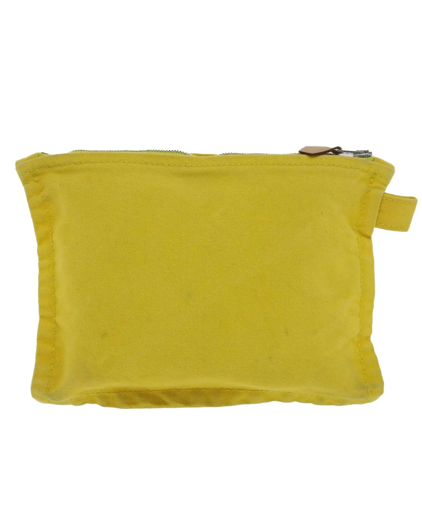 Canvas Yellow Gray Pouch Set - Authenticated (bs7475)