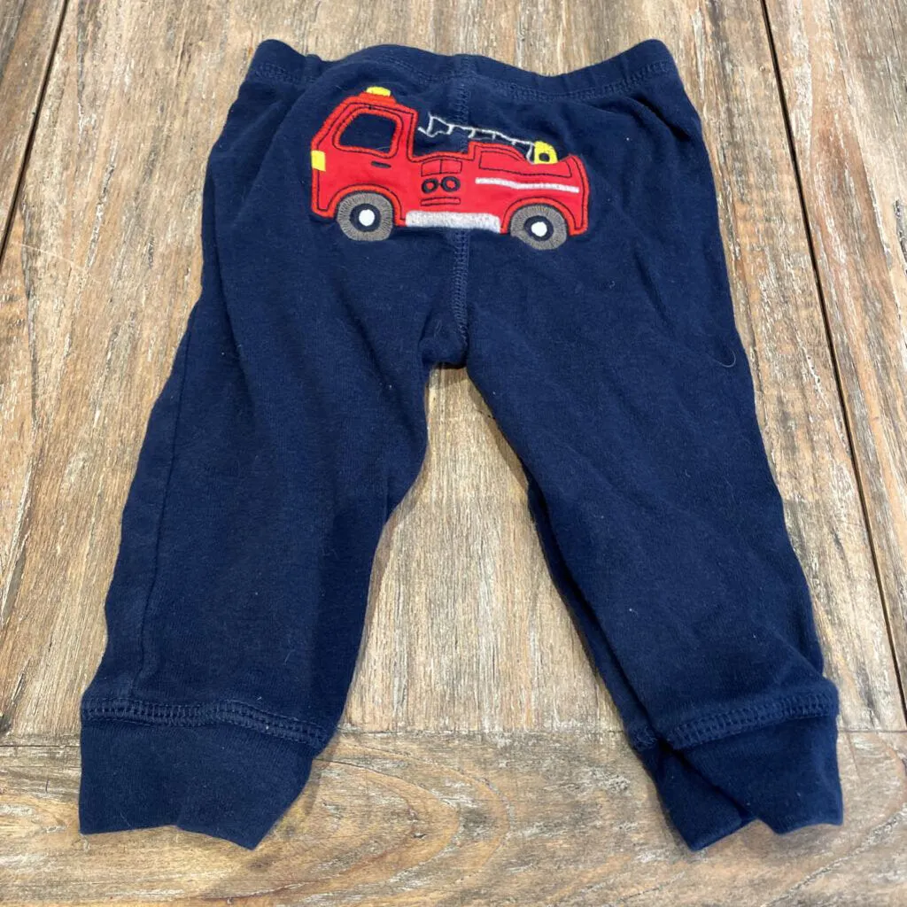 Carters Navy Cotton firetruck btm Sweatpants 6m