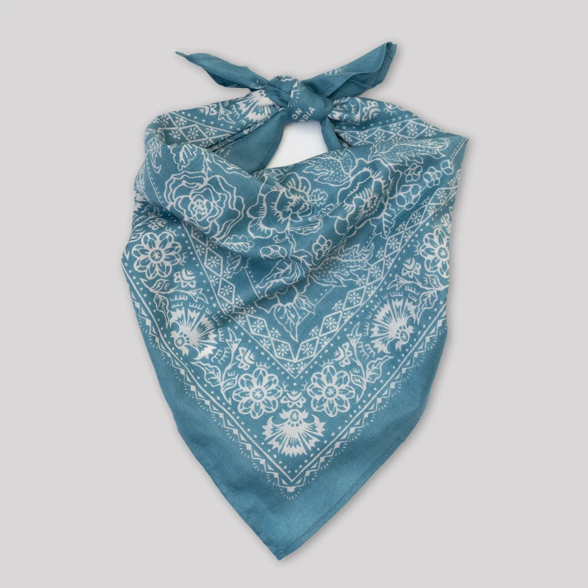 Cotton Rosey Bandana- Faded Blue