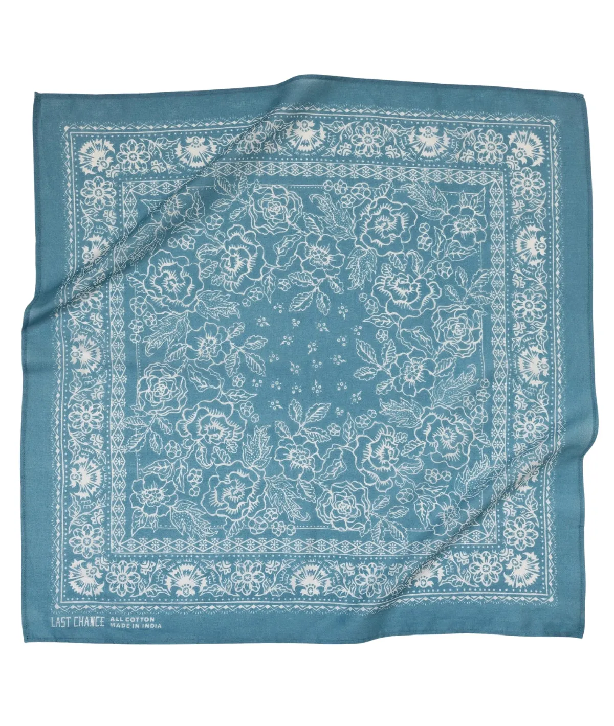 Cotton Rosey Bandana- Faded Blue