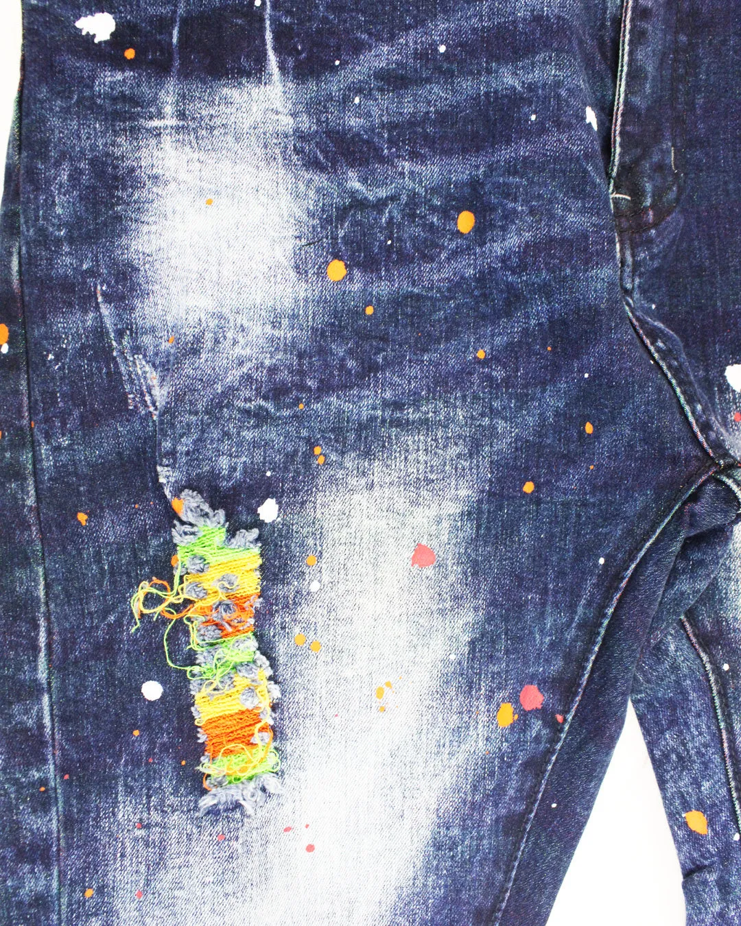 D Sqaud Blue Paint Splatter Jeans