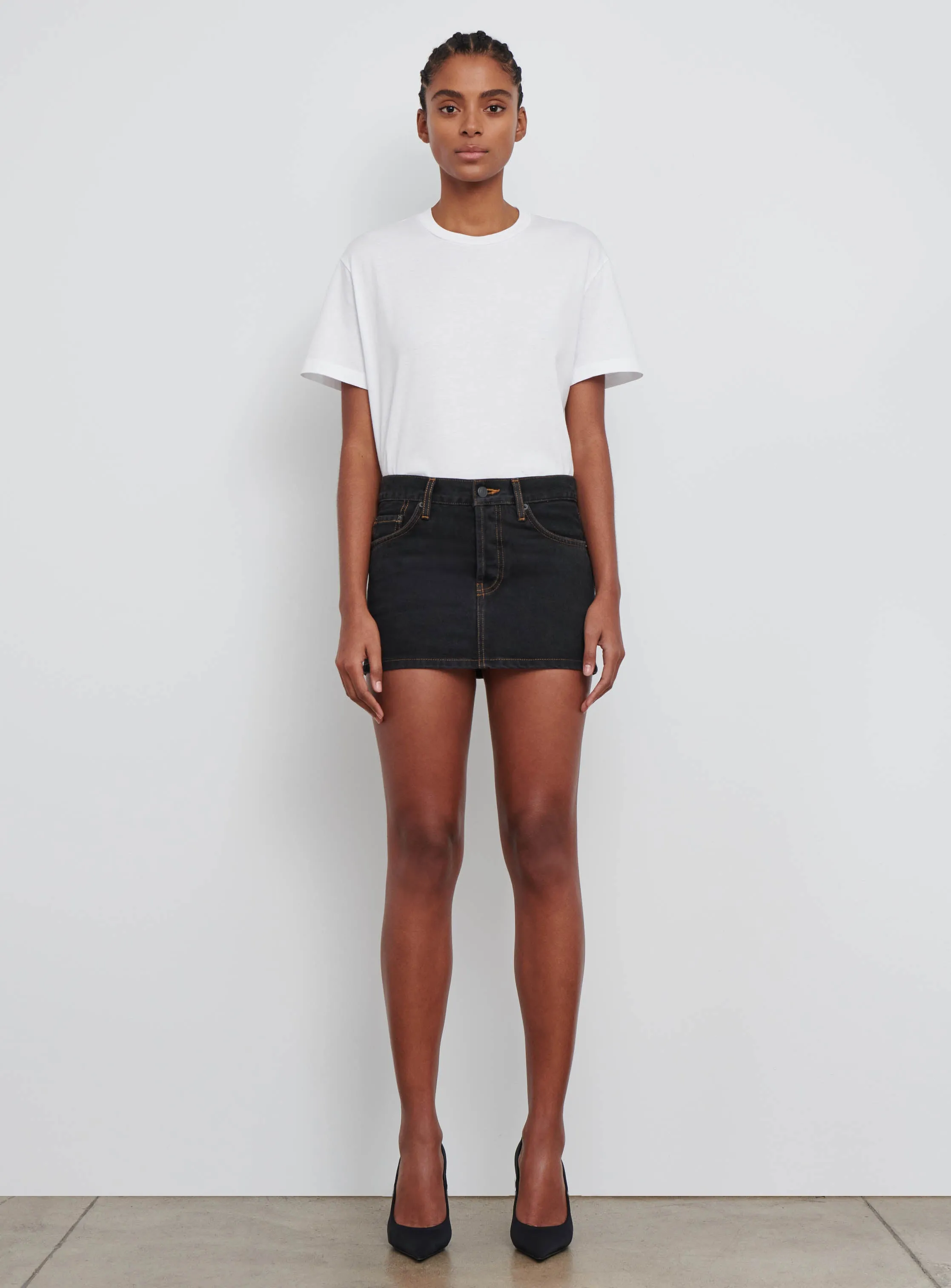 Denim Micro Mini Skirt