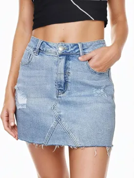 Denim Skirt Women Mini High Waisted Stretchy Summer Jean Skirts