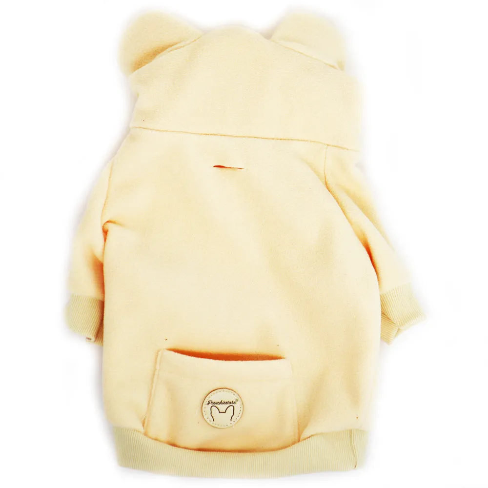 Frenchiestore Organic Dog Frenchie Ear Hoodie | Polar Bear