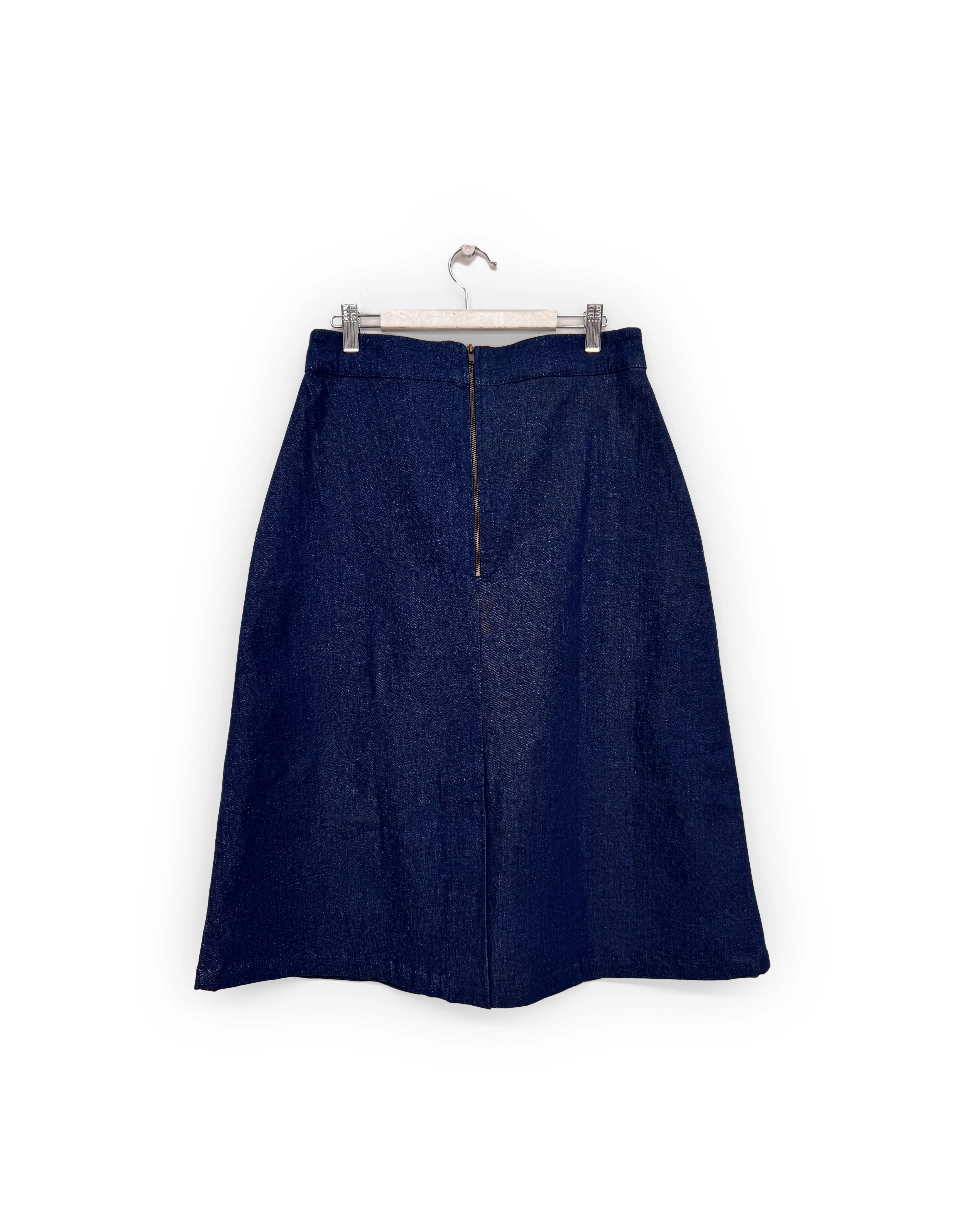 Gallery Pocket Skirt Blue Denim