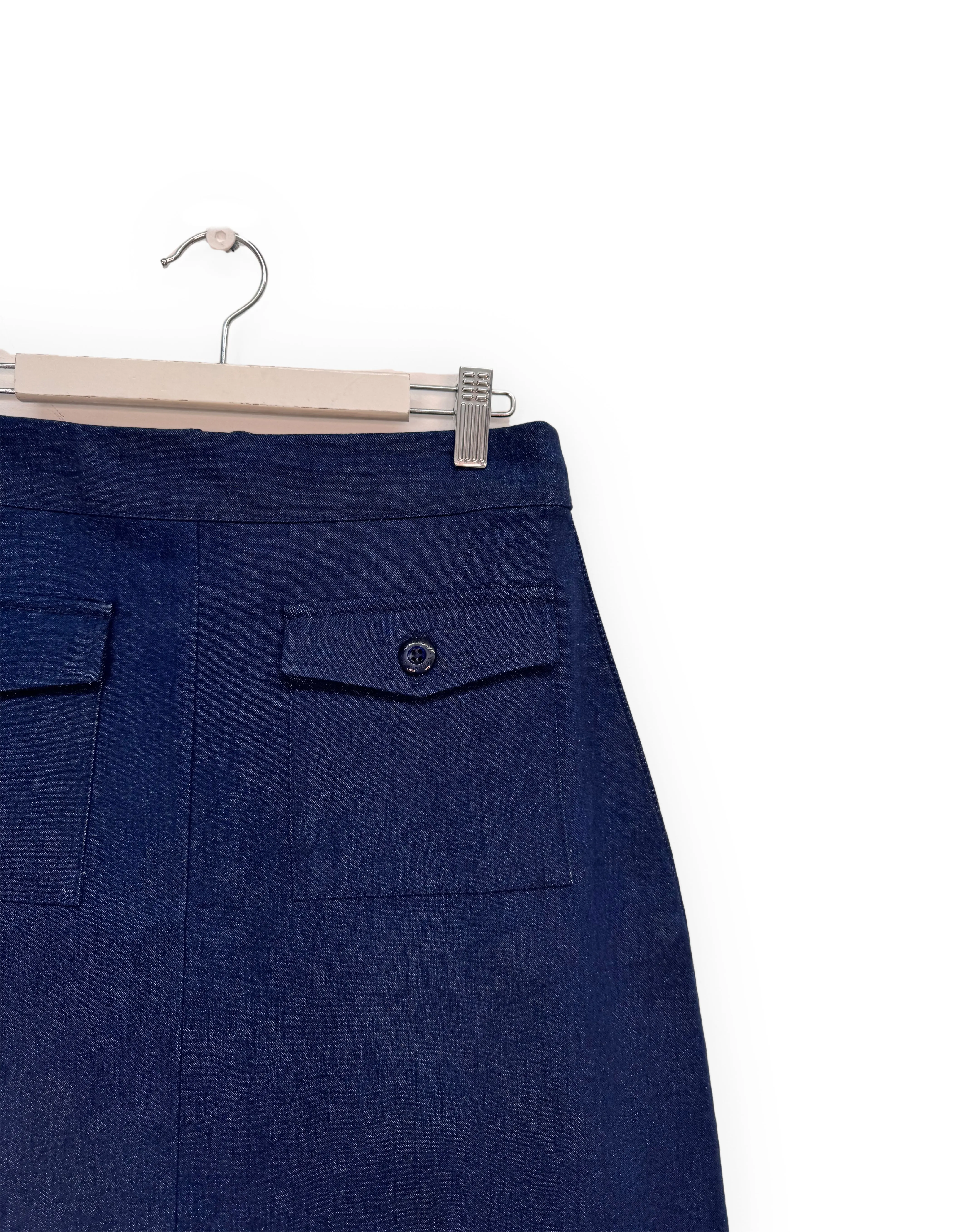 Gallery Pocket Skirt Blue Denim