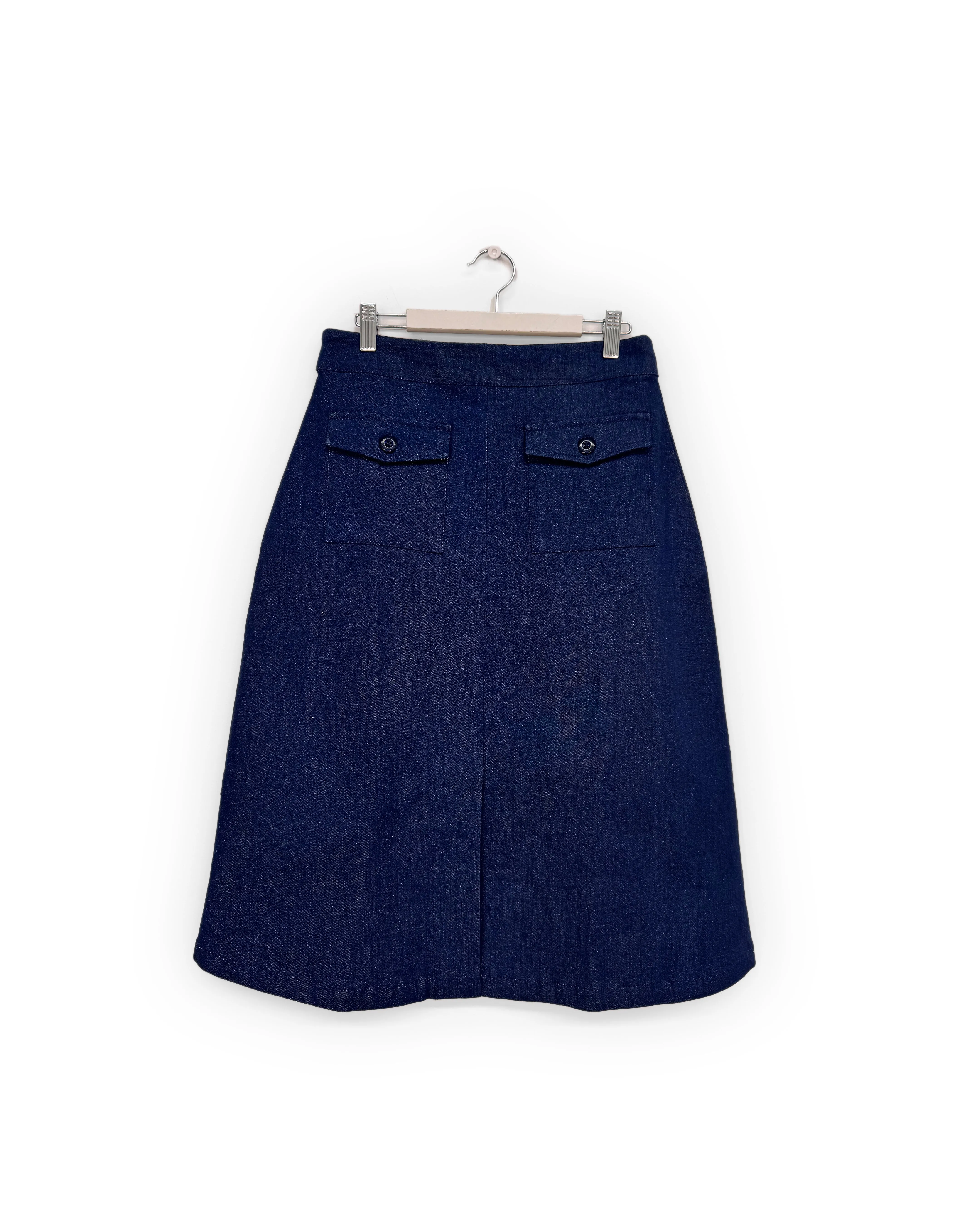 Gallery Pocket Skirt Blue Denim