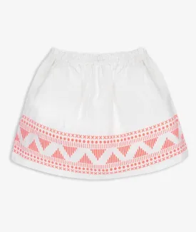 Girls white puff skirt