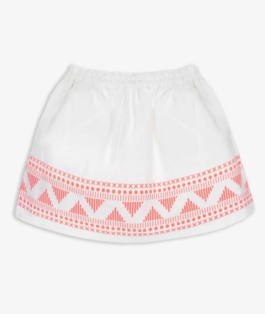 Girls white puff skirt