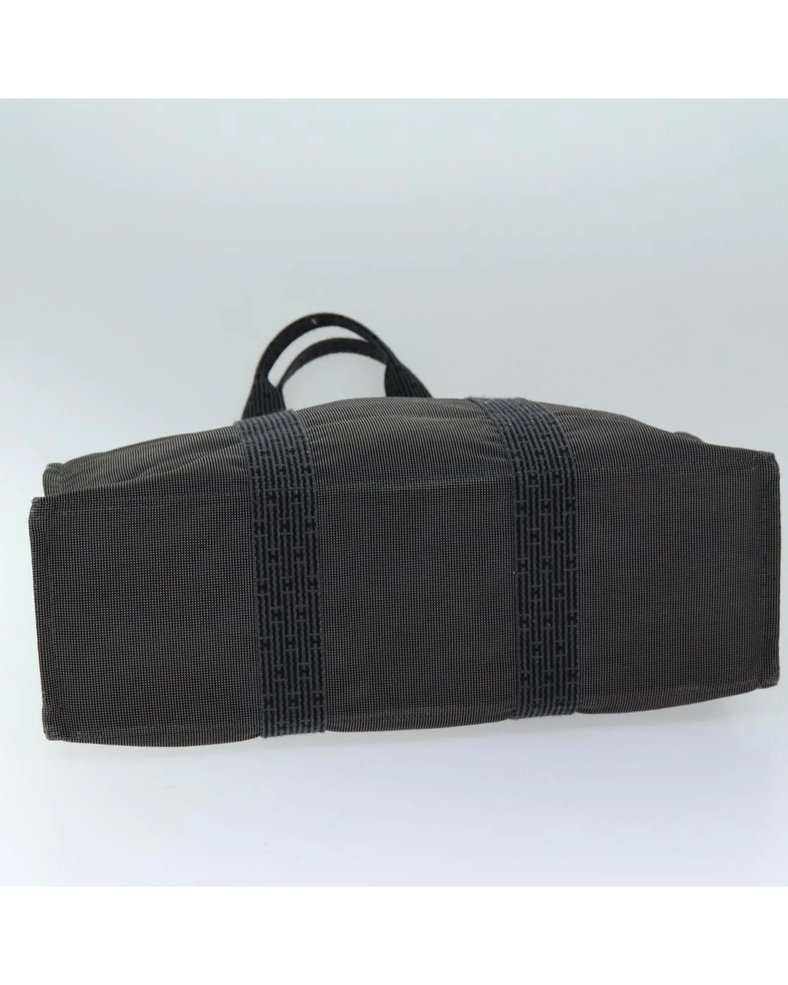 Gray Canvas Tote Bag with Accessories