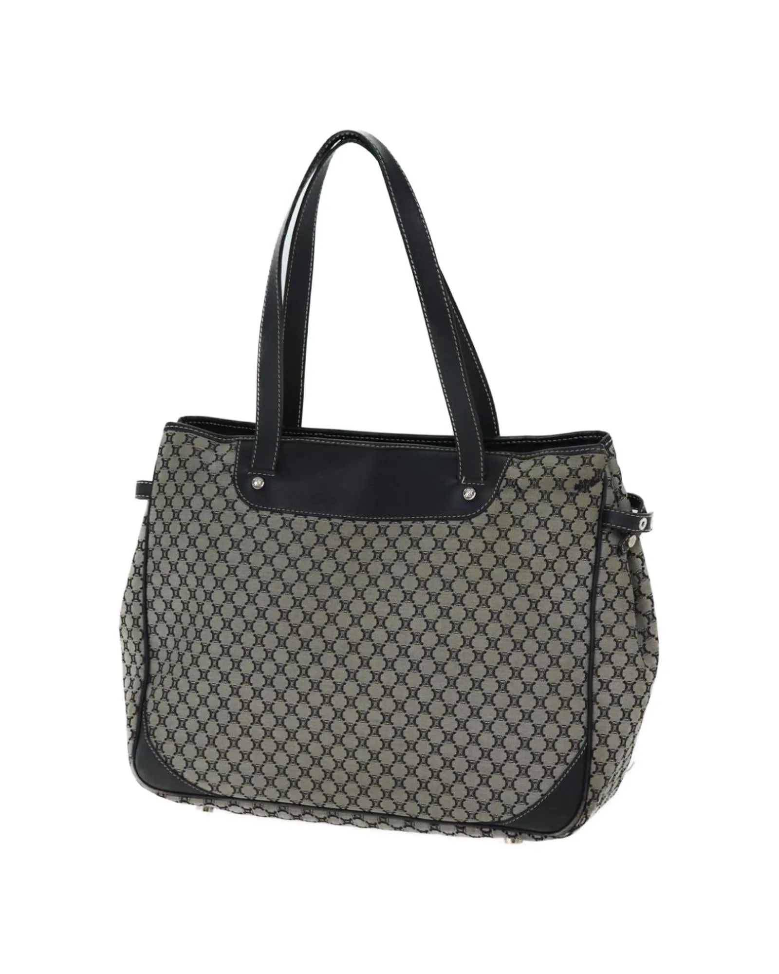 Gray Macadam Canvas Hand Bag with Accessories - Made in Italy