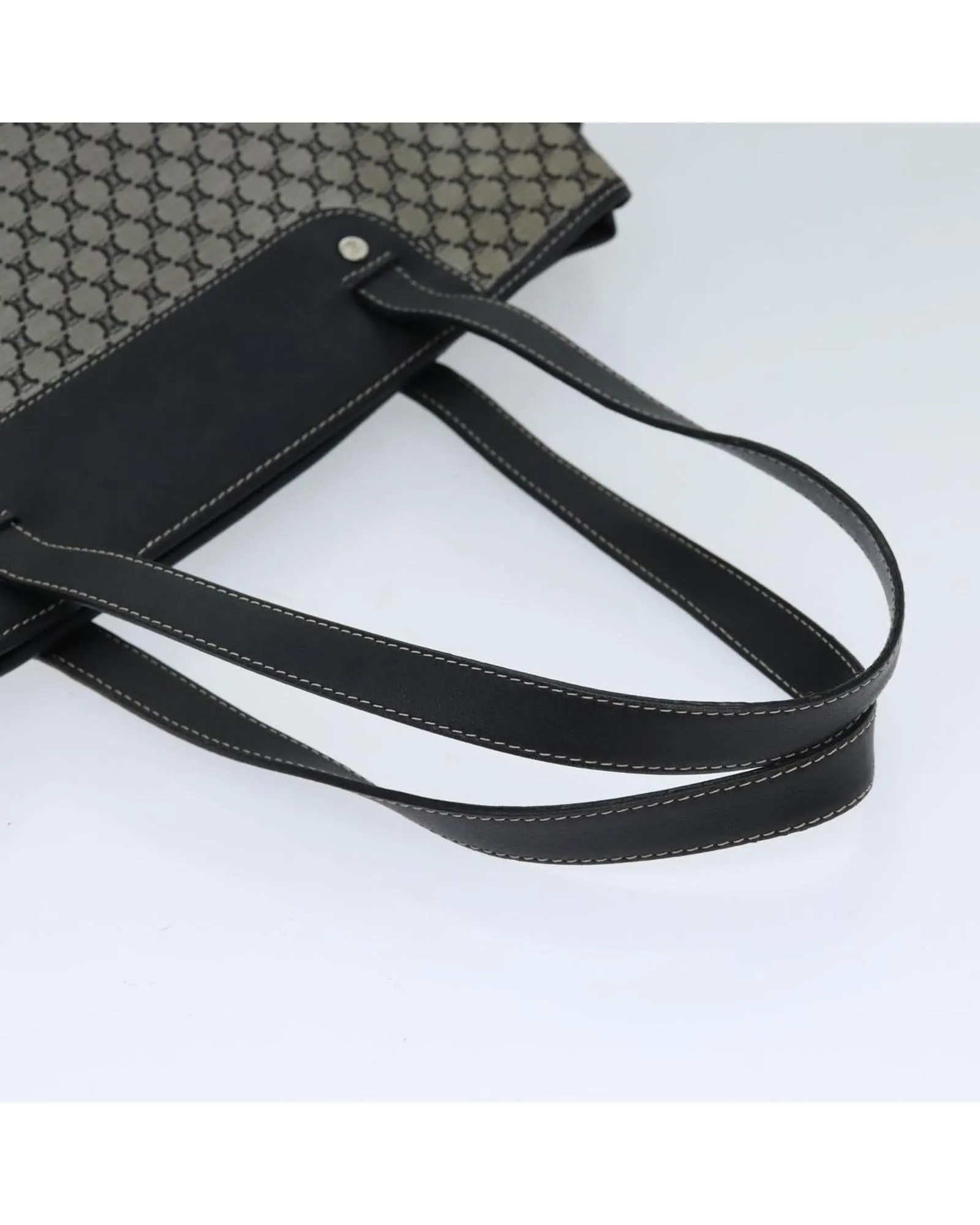 Gray Macadam Canvas Hand Bag with Accessories - Made in Italy