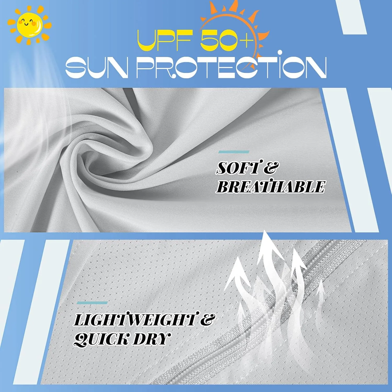 Hercicy 2 Pcs UV Protection Clothing Sun Protection Hoodie Jacket Full Zip UV Block Clothing for Women