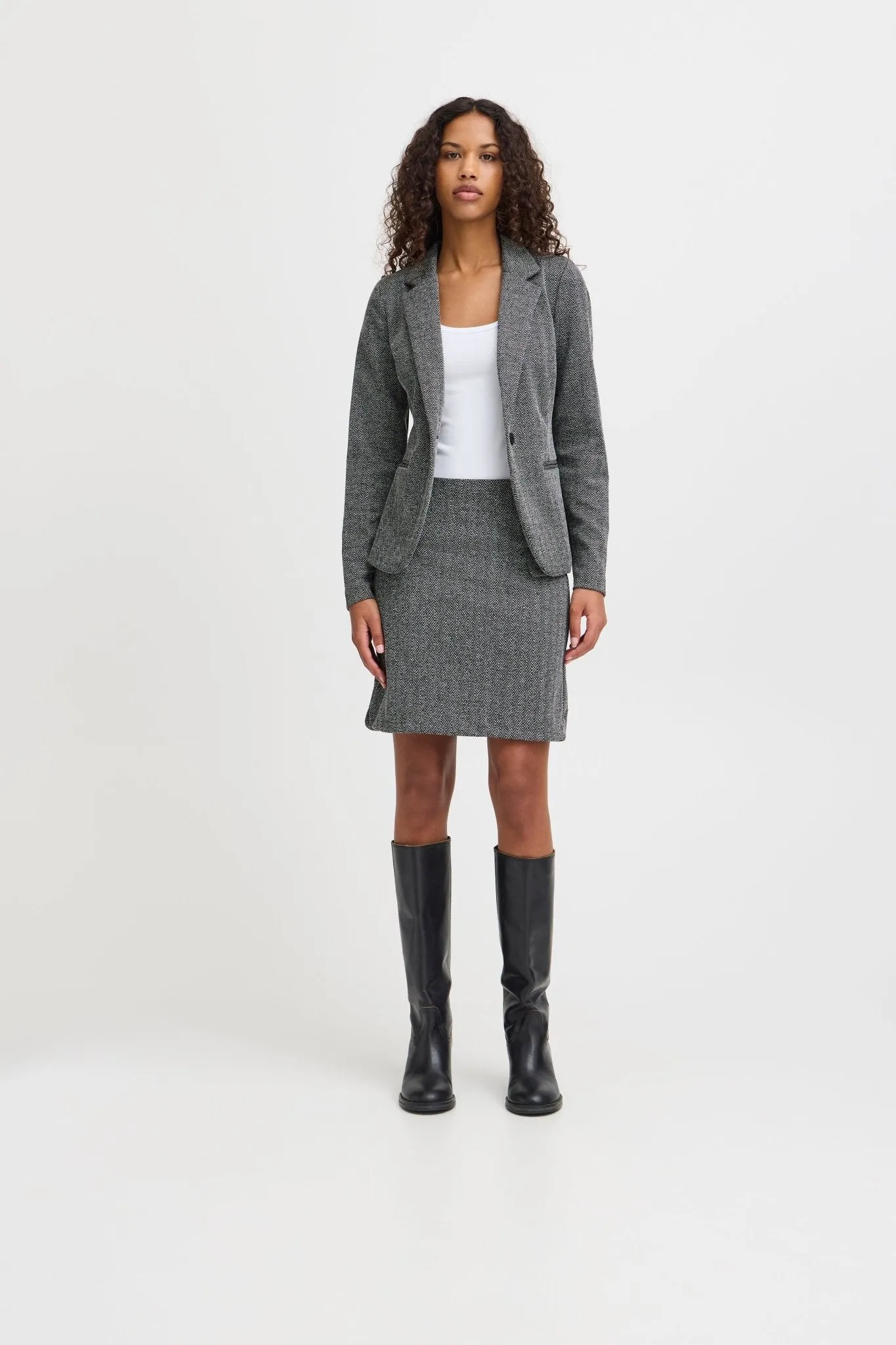 ICHI - IHKATE JACQUARD SKIRT - 20121603