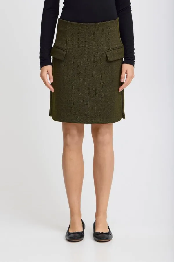 ICHI - IHKATE JACQUARD SKIRT - 20121603