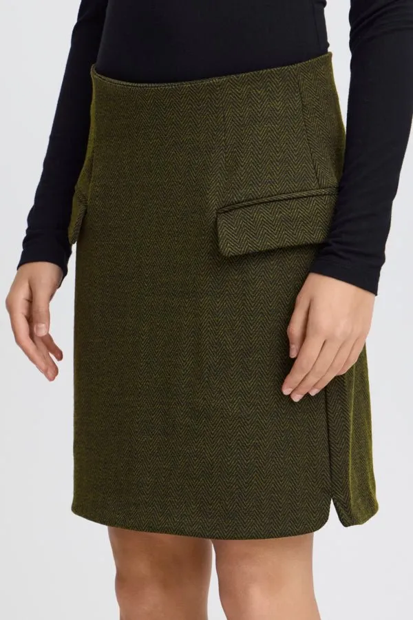 ICHI - IHKATE JACQUARD SKIRT - 20121603