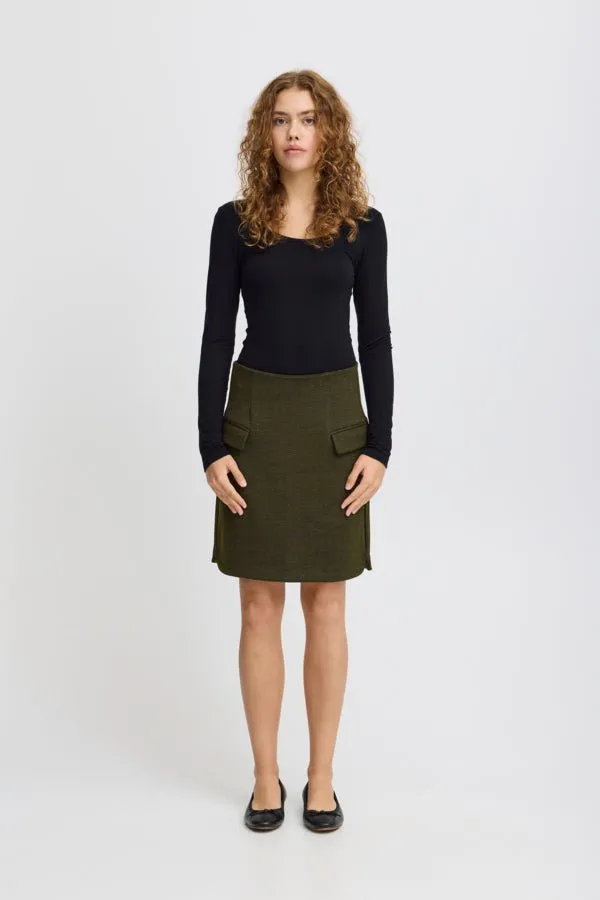 ICHI - IHKATE JACQUARD SKIRT - 20121603