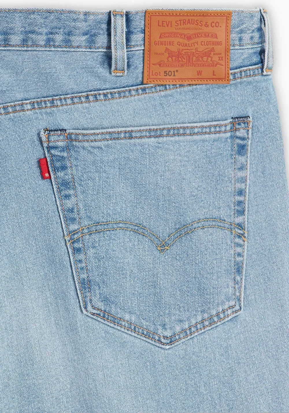 Levis Big & Tall 501 Regular Jeans, Light Blue