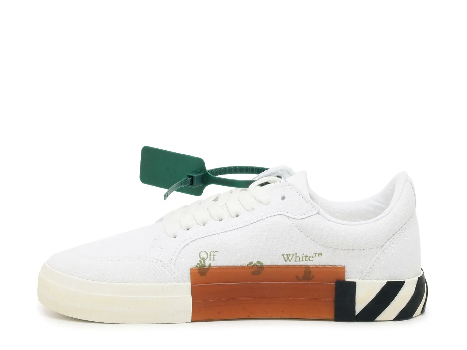 Men's sneakers Off-White Low Vulcanized, white / blue / black
