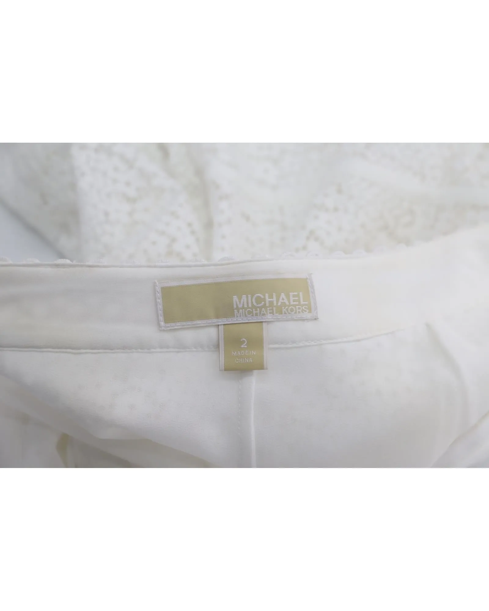 Michael Michael Kors Gored Lace skirt in white