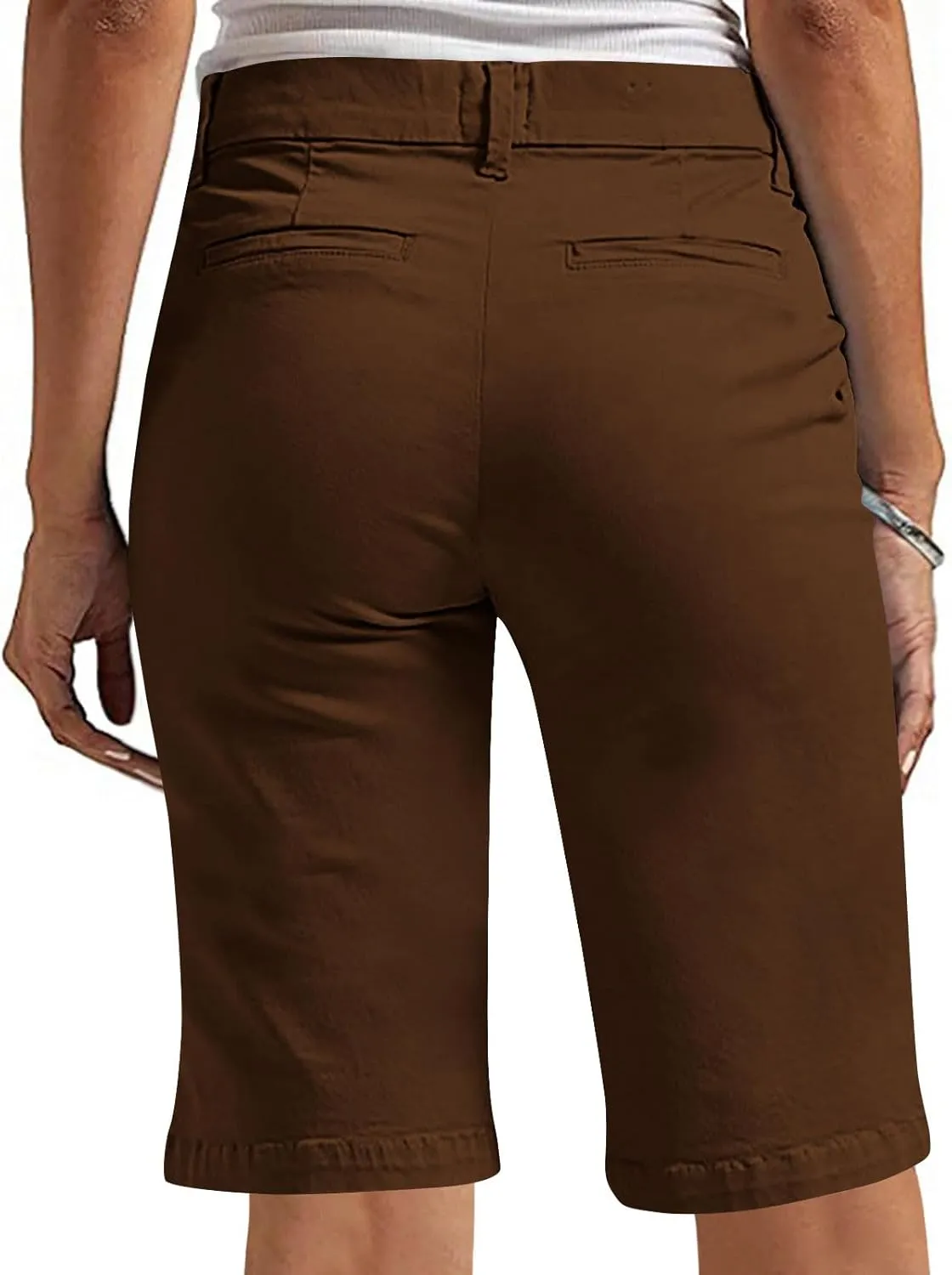 NaRHbrg Womens Bermuda Shorts Casual Summer Loose Athletic Short Lightweight Stretch Shorts Running Comfy Pants with Pockets