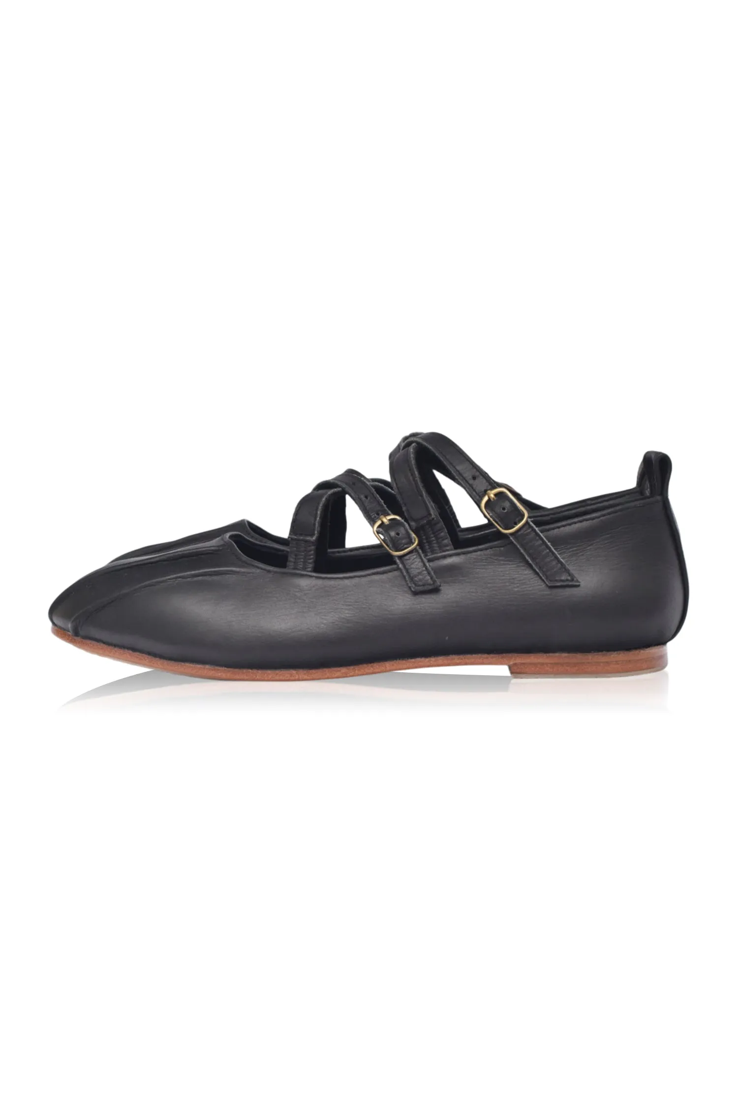 Obsession Criss Cross Leather Flats (Sz. 5.5, 6, 7 & 8)