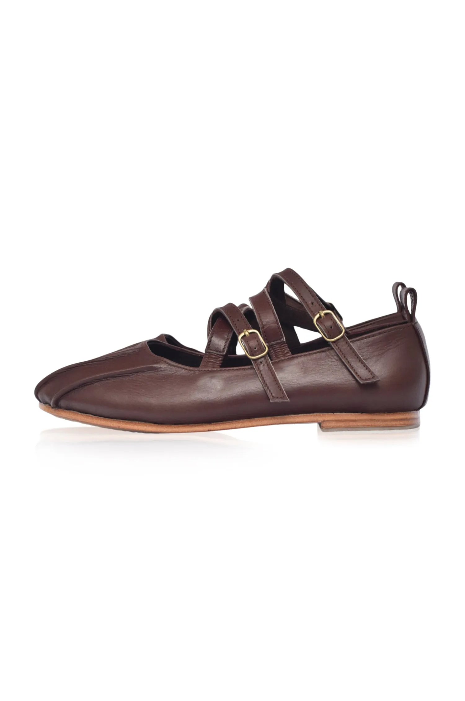 Obsession Criss Cross Leather Flats (Sz. 5.5, 6, 7 & 8)