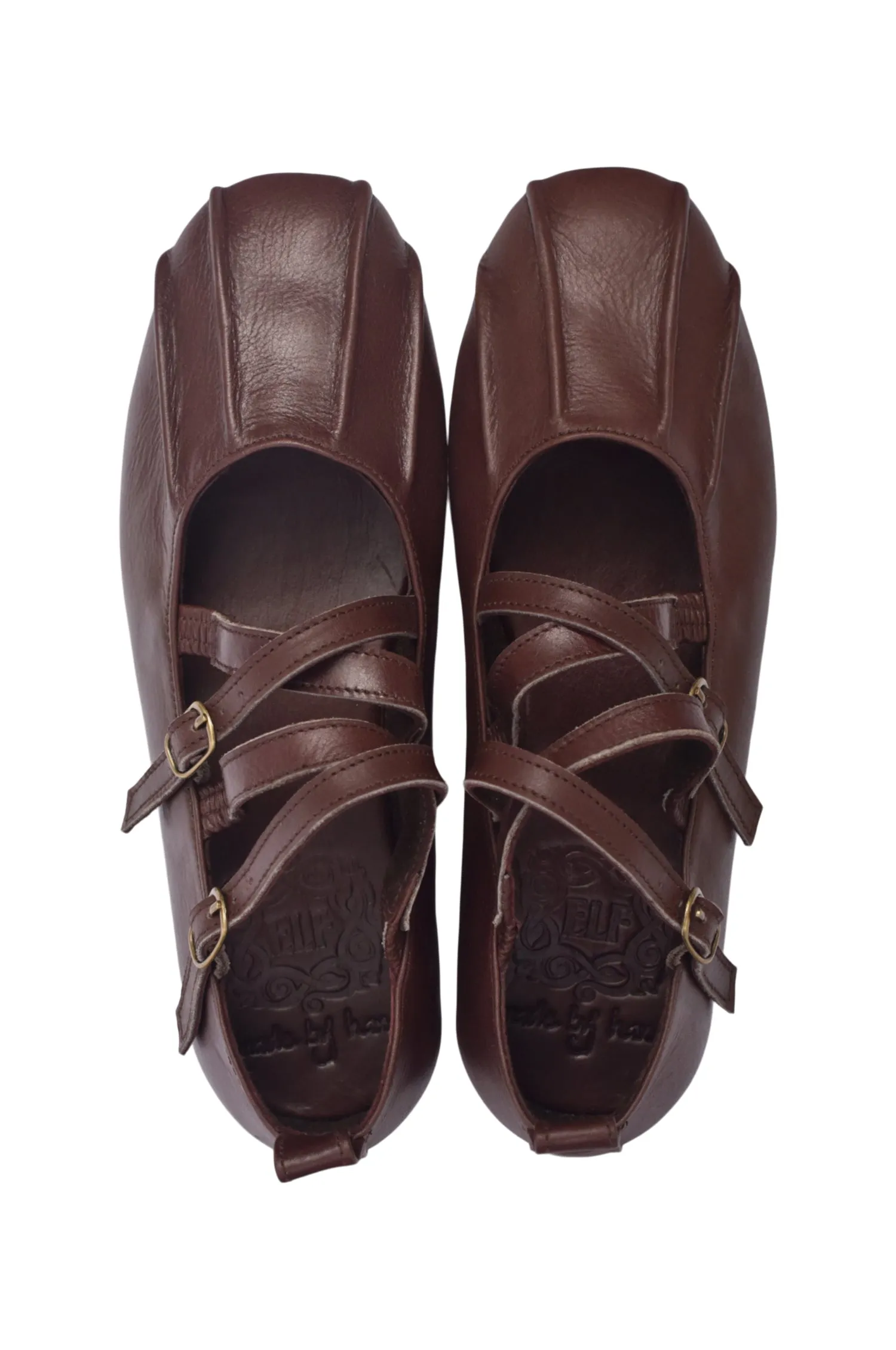 Obsession Criss Cross Leather Flats (Sz. 5.5, 6, 7 & 8)