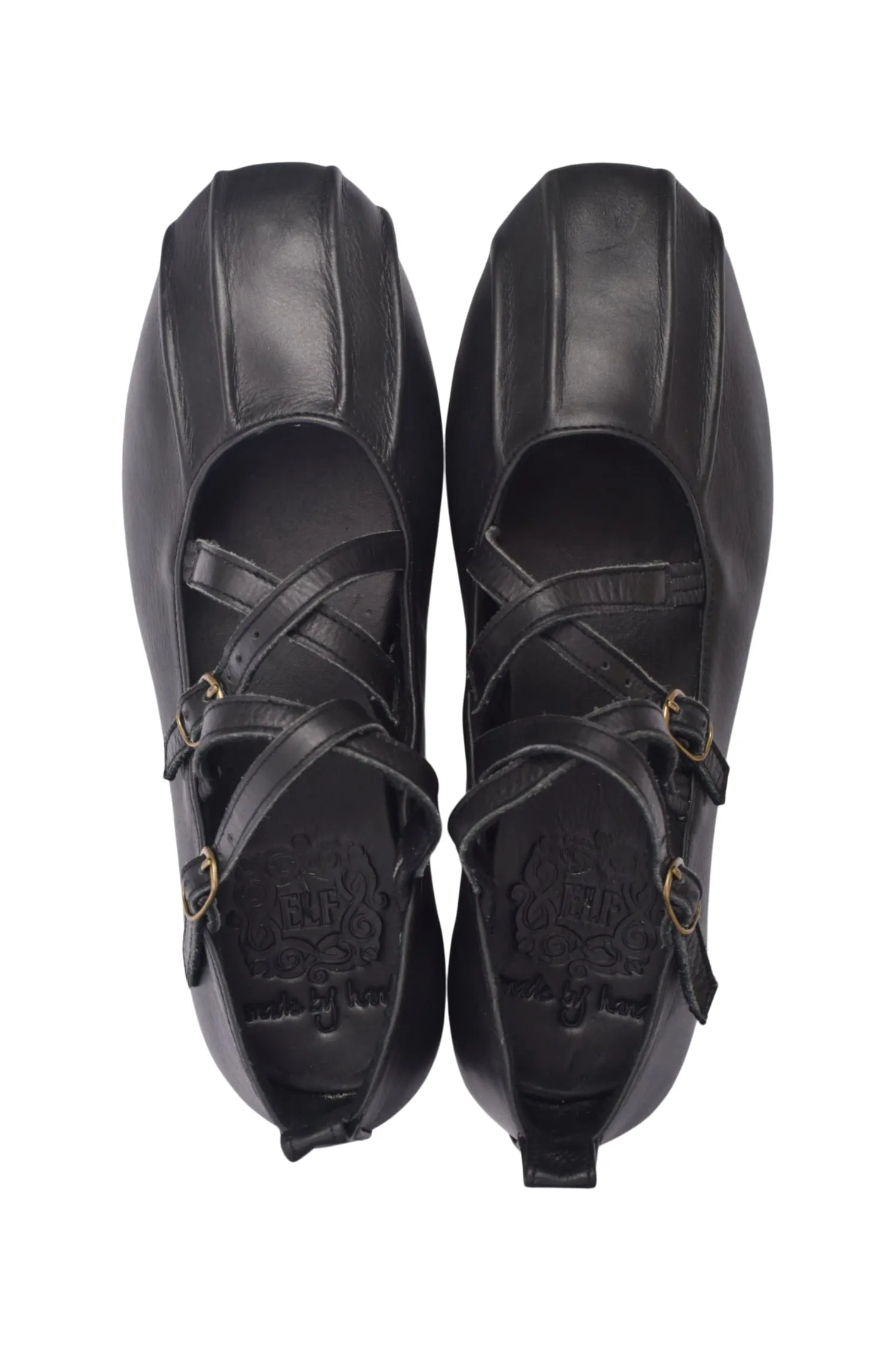 Obsession Criss Cross Leather Flats (Sz. 5.5, 6, 7 & 8)