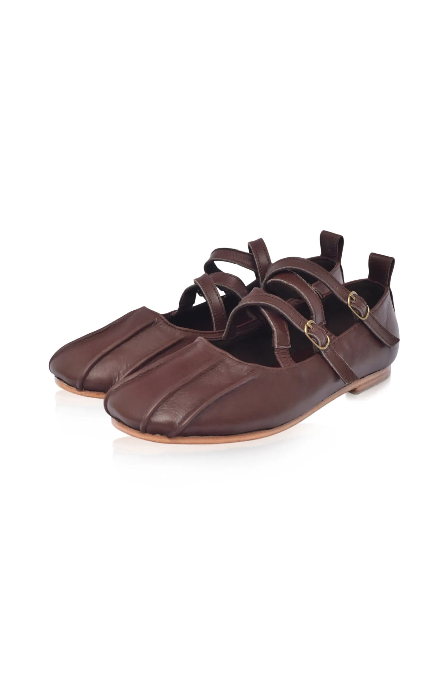 Obsession Criss Cross Leather Flats (Sz. 5.5, 6, 7 & 8)
