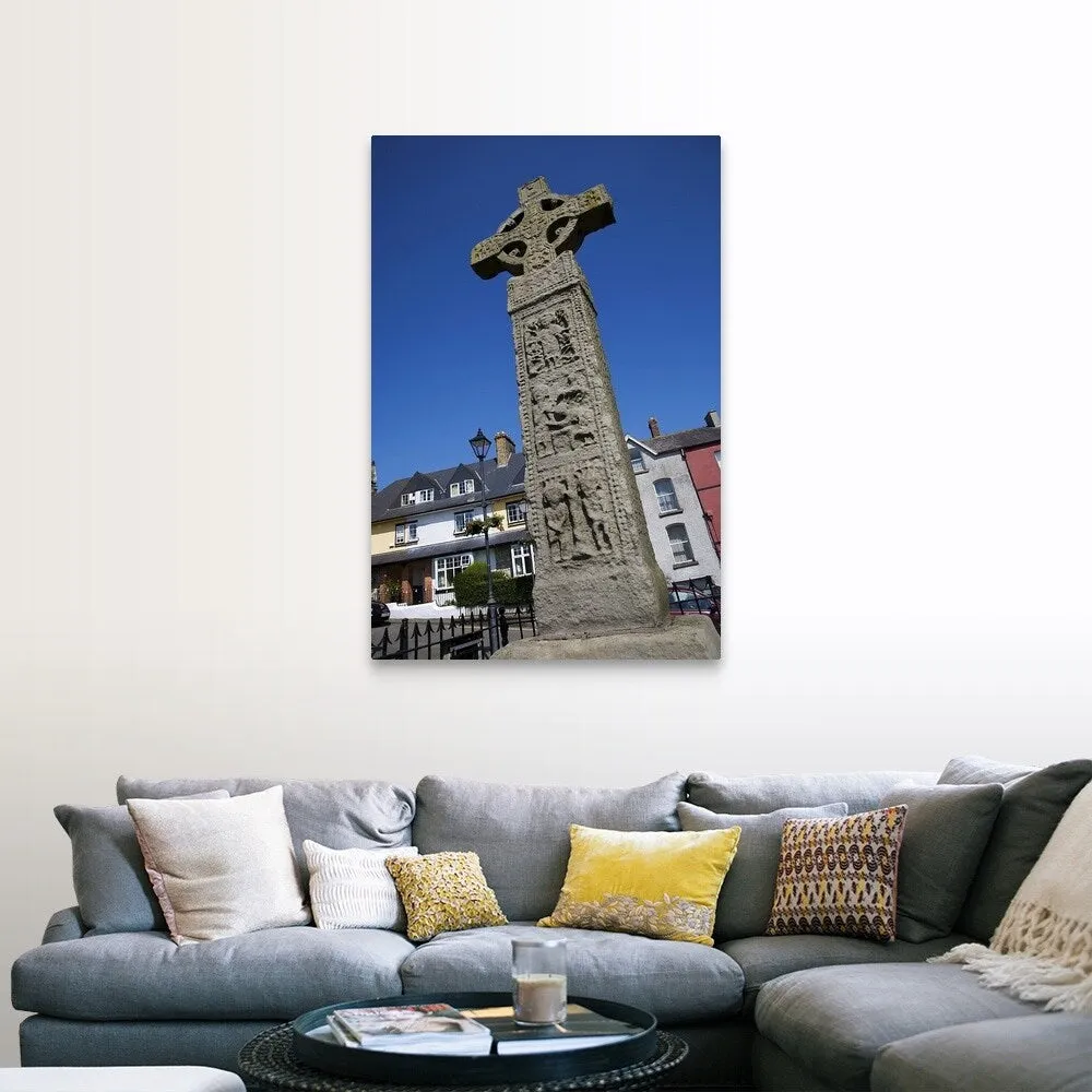 "10th Century High Cross, Market Square, Clones, County Monaghan, Ireland" Canvas Wall Art
