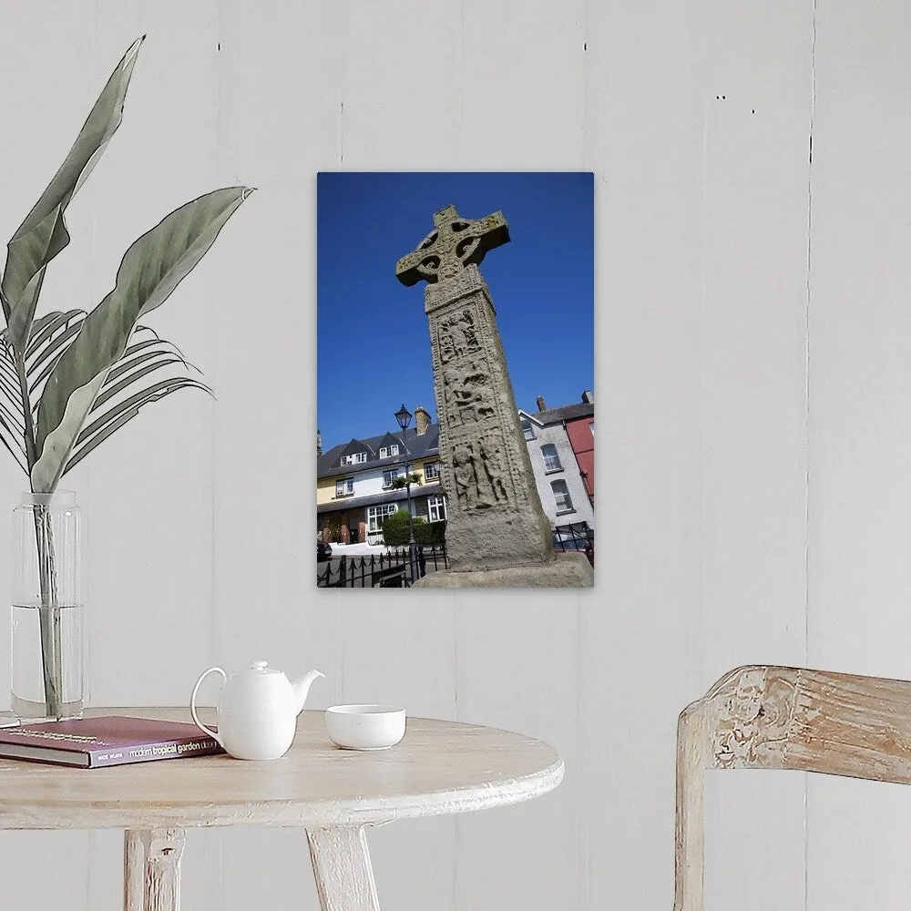 "10th Century High Cross, Market Square, Clones, County Monaghan, Ireland" Canvas Wall Art