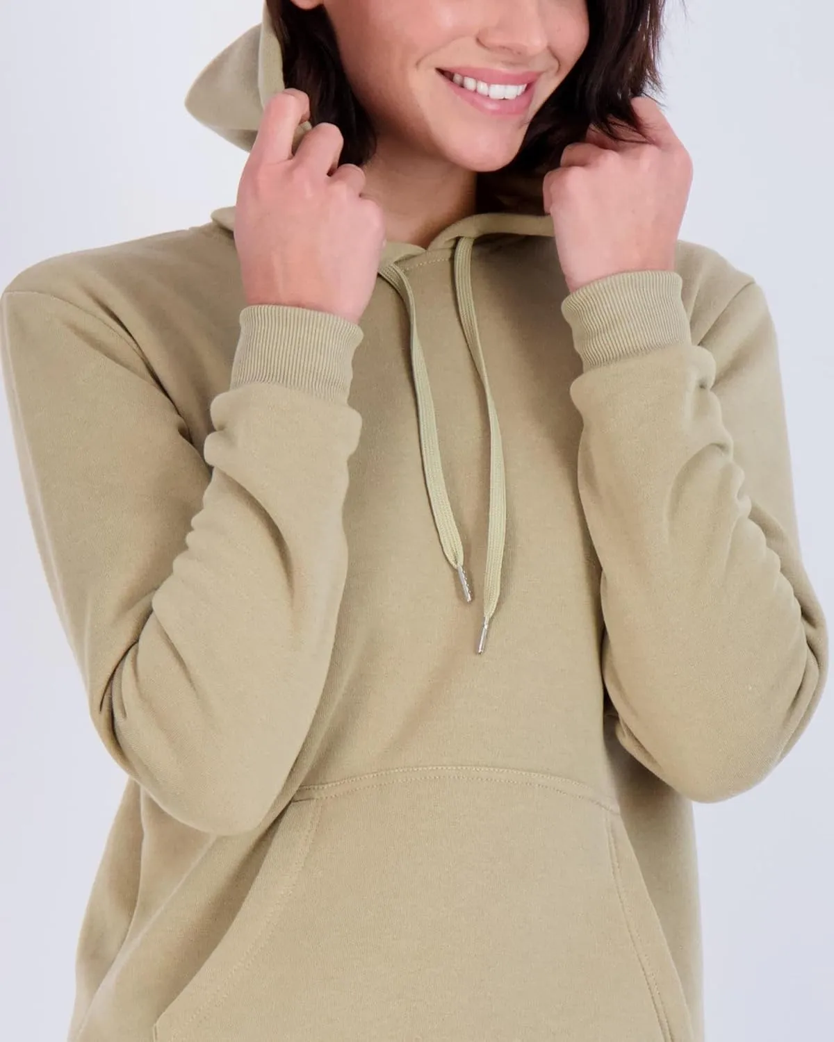 Real Essentials 3 Pack: Women's Fleece Long-Sleeve Pullover Hoodie Active Sweatshirt Kangaroo Pocket - (Available In Plus)