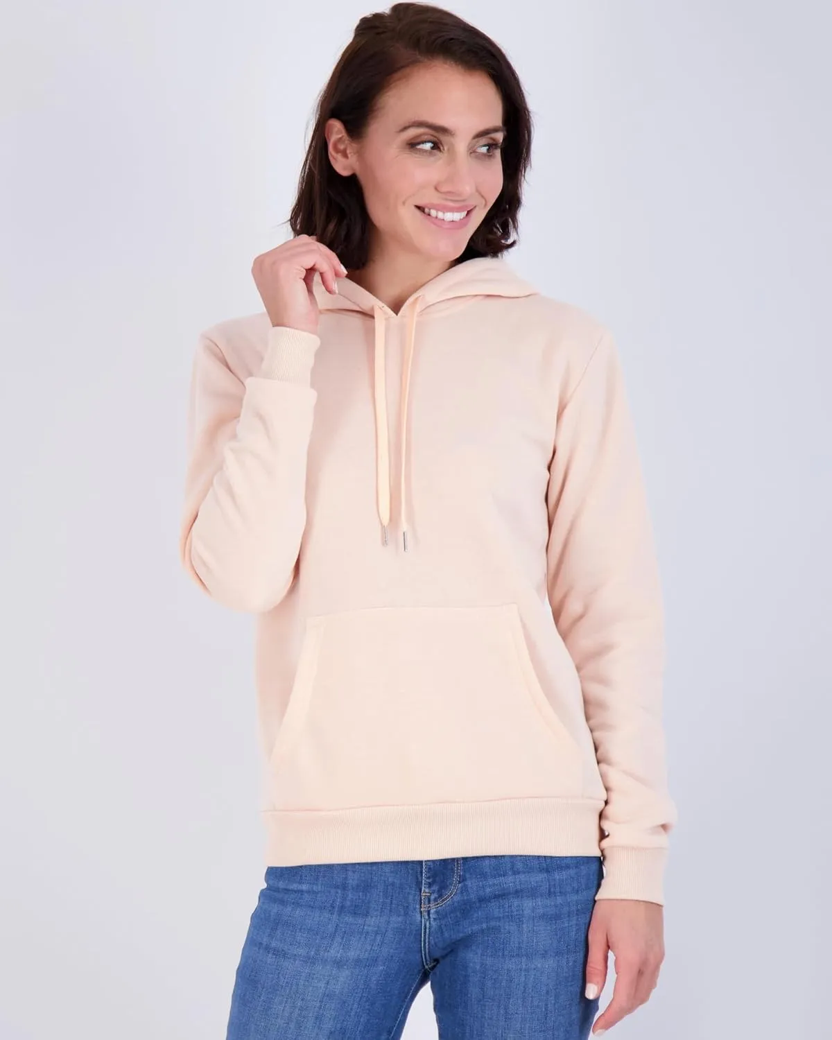 Real Essentials 3 Pack: Women's Fleece Long-Sleeve Pullover Hoodie Active Sweatshirt Kangaroo Pocket - (Available In Plus)