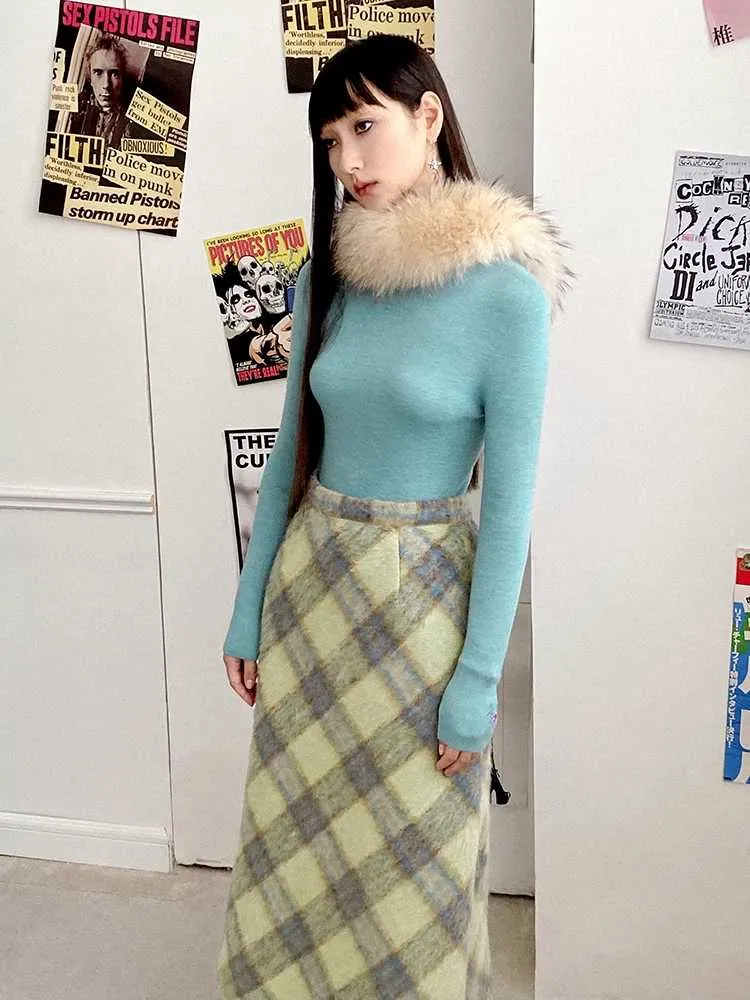 Retro high waist A-line skirt【s0000010701】