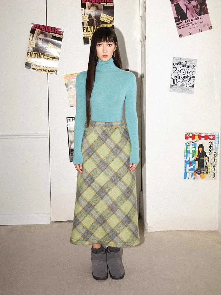 Retro high waist A-line skirt【s0000010701】