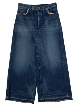 Skirt Detail Denim Pants